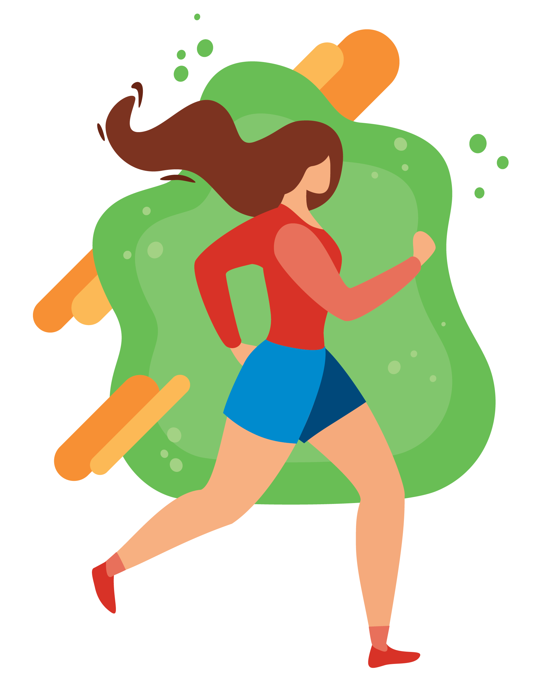 running lady illustration