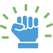 Icon of a fist raised in the air